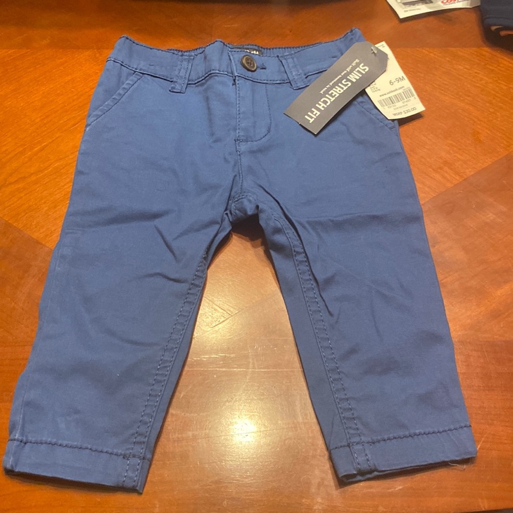Blue slim stretch fit pants